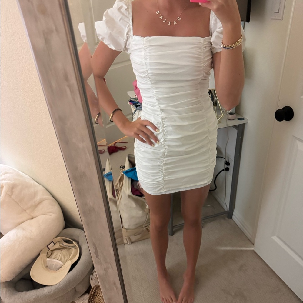 Revolve super down white dress